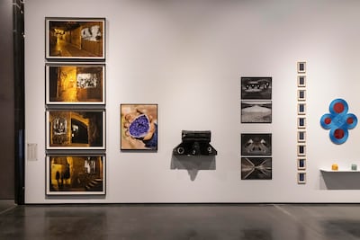 Works by artists including Rula Halawani, Michael Sailstorfer, Alaa Edris and Ala Ebtekar are shown together at Deja Vu in Concrete, Alserkal Avenue. Antonie Robertson / The National