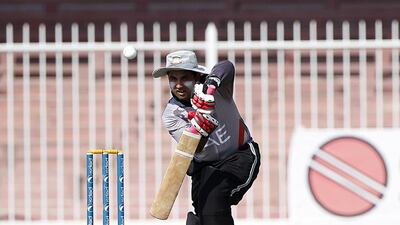 Shaiman Anwar opened innings with a 54 for the UAE, the seventh time he has scored 50 or above in his past 11 innings. Ravindranath K / The National