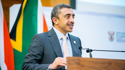 Sheikh Abdullah bin Zayed, Minister of Foreign Affairs and International Co-operation, chairs 2nd session of UAE-South Africa Joint Commission. MOFAIC / Wam
