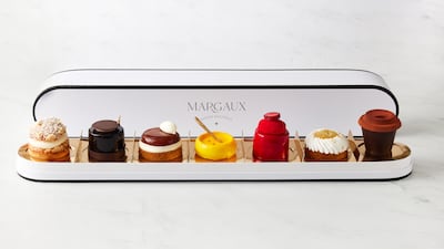 Margaux offers decadent gift boxes of petite choux. Photo: Jumeirah Mina A’Salam
