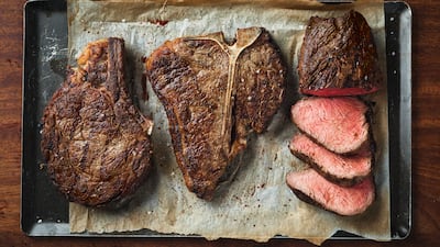 Rib-eye, porterhouse and chateaubriand cuts.