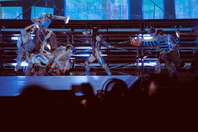 The set design was built around more than 30 separate LED screens. Photo: Ethara