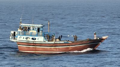 HMS Lancaster also assisted a US Navy operation to support a merchant vessel that reported it was under harassment from several smaller ships