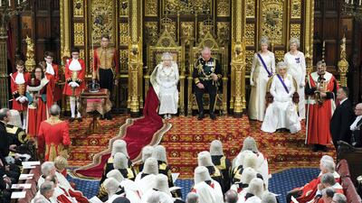 Queen Elizabeth II and Prince Charles, Prince of Wales during the State Opening of Parliament at the Palace of Westminster in 2019 in London, England. Getty Images