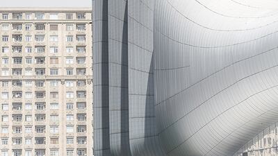 New vs Old Baku by Les Forrester