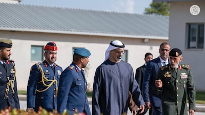 Sheikh Khaled bin Mohamed, Crown Prince of Abu Dhabi, visits the Technical Training and Qualification Centre in Greece. Photo: Abu Dhabi Media Office
