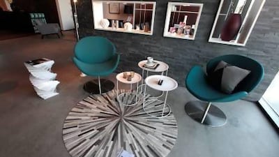 The BoConcept showroom is the perfect showcase for Morten Georgsen's work. Jeffrey E Biteng / The National