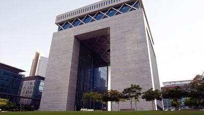 The DIFC building in Dubai. Dubai's financial free zone is host and funder of FinTech Hive. Jeff Topping / The National