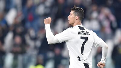 Juventus striker Cristiano Ronaldo celebrates. EPA