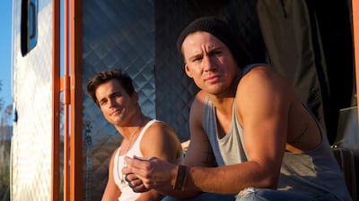 Matt Bomer as Ken, and Channing Tatum as Mike in Warner Bros. Pictures Magic Mike XXL, a Warner Bros. Pictures release. Claudette Barius/Warner Bros. Pictures via AP