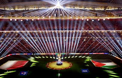 Opening ceremony of the Fifa Arab Cup at Al Bayt Stadium in Qatar. Reuters