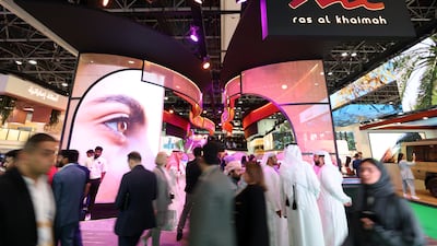 Visitors at the Ras Al Khaimah stand at the travel and tourism event