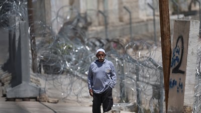 An elderly Druze man on the ceasefire line in a village in the Israeli-annexed Golan Heights. EPA