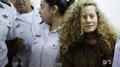 Ahed Tamimi's crime was to lay her hands on a pair of heavily armed Israeli soldiers who had no business being in her West Bank village. AP File Photo