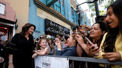Actor Lynda Carter greets fans before unveiling her star on the Hollywood Walk of Fame. Mario Anzuoni / Reuters