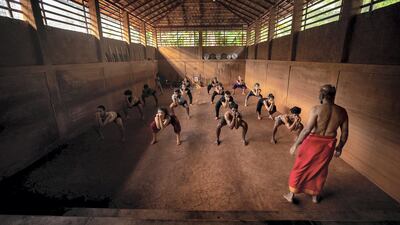 Traditionally, every locality in Kerala had a kalari training ground, and both boys and girls received training, says historian A Sreedhara Menon. Kalpana Sunder for The National