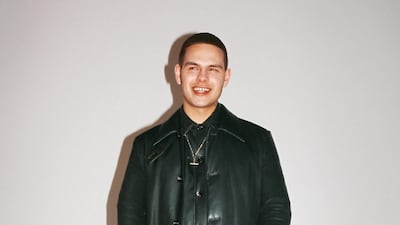 Rapper Slowthai wears all leather for Bottega Veneta's pre-autumn 2021 collection, Wardrobe 2. Courtesy Bottega Veneta