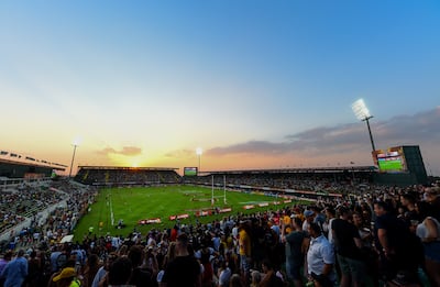 The Sevens Stadium is home to Emirates Dubai 7s rugby festival. Getty Images