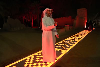 Khalid Shafar explains the process behind his artwork. Pawan Singh for The National