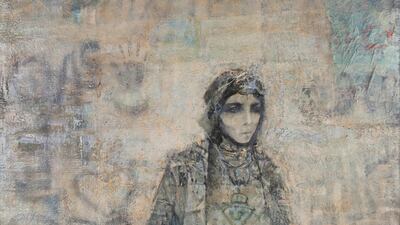 Mohammed Issiakhem's 'Femme et Mur' (Woman and Wall). Barjeel Art Foundation