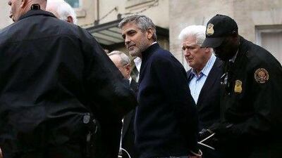 George Clooney is arrested over Sudan protests. Win McNamee / Getty Images / AFP