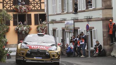 Nine-time World Rally Championship winner Sebastien Loeb of France finished his final race in ignominious style, spinning out and crashing on the last day of Rally France. EPA Photo