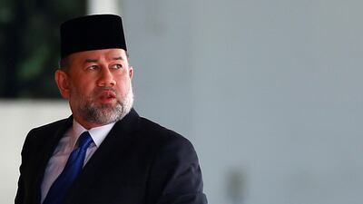 Malaysia's Sultan Muhammad V attends a welcome ceremony at the Parliament House in Kuala Lumpur on February 26, 2017. Reuters