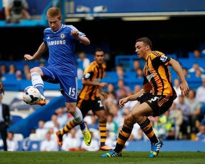 Kevin de Bruyne, left, only made three Premier League appearances for Chelsea. Reuters