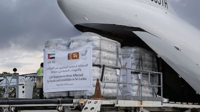 The UAE has been delivering food, shelter materials and other essential relief items since the powerful cyclone struck last month. Photo: Wam