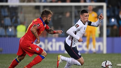 Andorra were unable to get a handle on the elusive Phil Foden on Saturday night. AFP