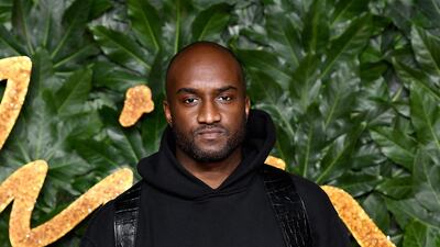 Virgil Abloh keeps things relaxed in a hoodie and jeans. Getty