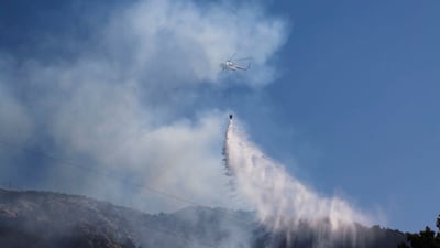 Fires burn in Datca, on Turkey's Aegean coast. Reuters