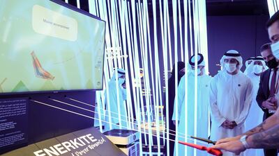 Sheikh Hamdan in the Germany pavilion.