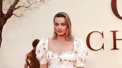 Margot Robbie, in Brock Collection, attends the 'Goodbye Christopher Robin' premiere at Odeon Leicester Square on September 20, 2017 in London, England. Getty Images