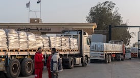 Israel's restrictions on goods entering Gaza caused famine and desperate humanitarian need in the territory, which Mundir Badir is accused of exploiting. Getty Images