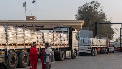 Israel's restrictions on goods entering Gaza caused famine and desperate humanitarian need in the territory, which Mundir Badir is accused of exploiting. Getty Images