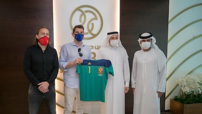 Former Spanish goalkeeper Iker Casillas during his visit to Dubai Sports Council. WAM