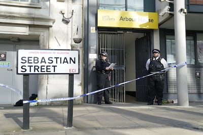 The scene in Sebastian Street in Clerkenwell, London. PA