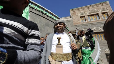 The leader of the Houthis Mohammed Ali Al Houthi after his meeting with UN special envoy for Yemen Martin Griffiths in Sanaa on November 24. Yahya Arhab / EPA