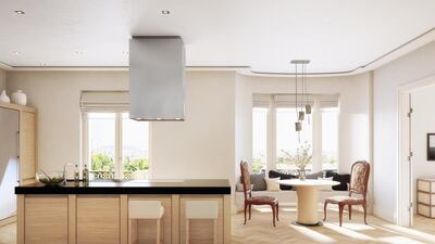 The kitchen, which has appliances from Gaggenau, the award-winning German manufacturer of high-end home appliances. Courtesy Ralf Schmitz