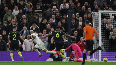 Tottenham Hotspur's Richarlison scores their third goal. Action Images