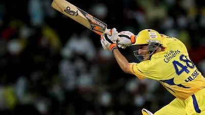 Chennai Super Kings batsman Michael Hussey went 86 of 54 balls to pace his team in a victory over the Kings XI Punjab on Wednesday. AP Photo