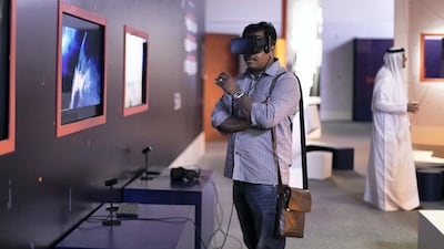 The exhibition uses innovative multimedia technologies and creates an interactive experience for visitors. Reem Mohammed/The National.