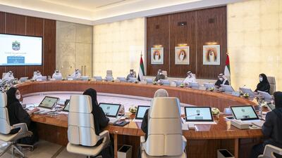 Sheikh Mohammed bin Rashid chairs a UAE Cabinet meeting on Sunday. Courtesy: Sheikh Mohammed bin Rashid Twitter