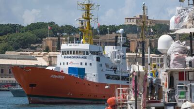 The Aquarius rescue ship is sole private rescue boat operating on the deadly central Mediterranean human trafficking route. AP