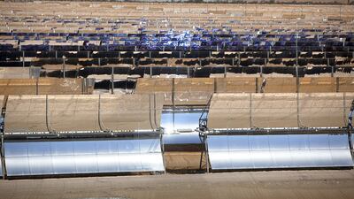 Abu Dhabi’s 100MW Shams 1 solar array in the Western Region was inaugurated last year. Silvia Razgova / The National