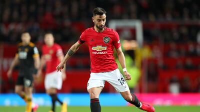 Bruno Fernandes started his first game in the Premier League after one training session with his Manchester United teammates. Getty