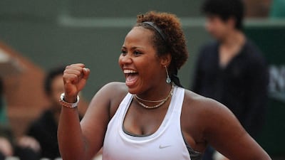 USA's Taylor Townsend celebrates her victory over France's Alize Cornet at the end of their French Open second round match at Roland Garros on Wednesday. Dominique Faget / AFP / May 28, 2014