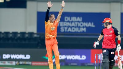 David Wiese of Gulf Giants appeals.