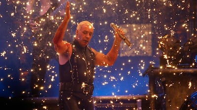 Til Lindemann of German rock bank Rammstein. AFP